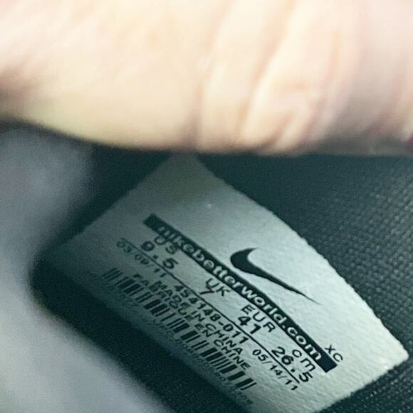 NIKE AIR MAX VTG MEN DESTINY FLYWIRE BASKETBALL SNEAKERS SHOES SIZE 9.5 Black - Picture 6 of 7